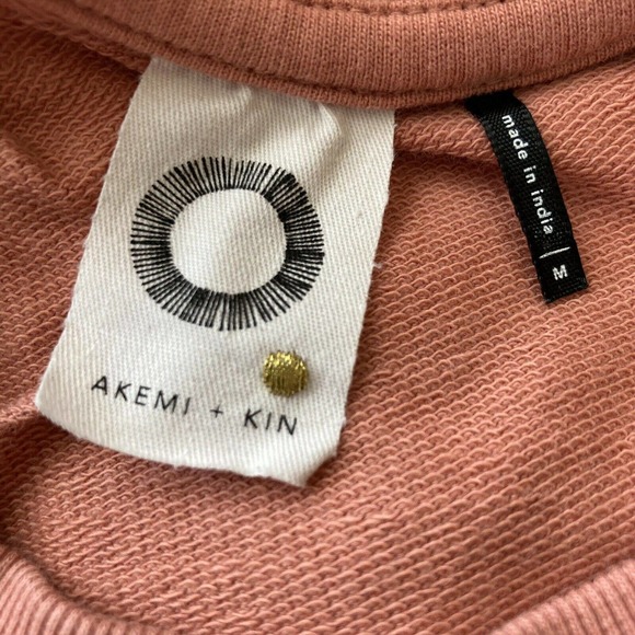 Anthropologie Akemi & Kin Rose Sequin Embellished Round Neck Knit Top Size M - Picture 9 of 12